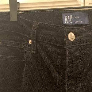 GAP Black Corduroy Skinny Jeans NWOT